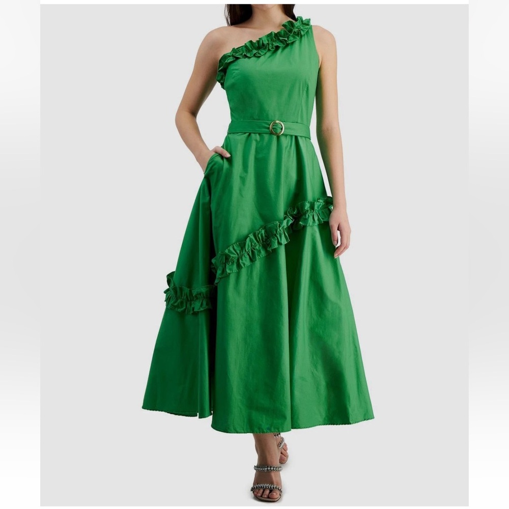 Taylor Women's Ruffled A-Line One-
Shoulder Dress